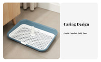 Dog Toilet with Post Keeps Paws Dry Dog Potty Tray Puppy Training Tray Easy to Clean Puppy Training Pad Holder Long-Lasting