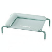 Removable and Washable Dog Cot with Pillow Moisture-Proof Raised Pet Lounger for Indoor