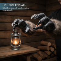 Halloween Werewolf Claw Gloves for Adult Cosplay Party