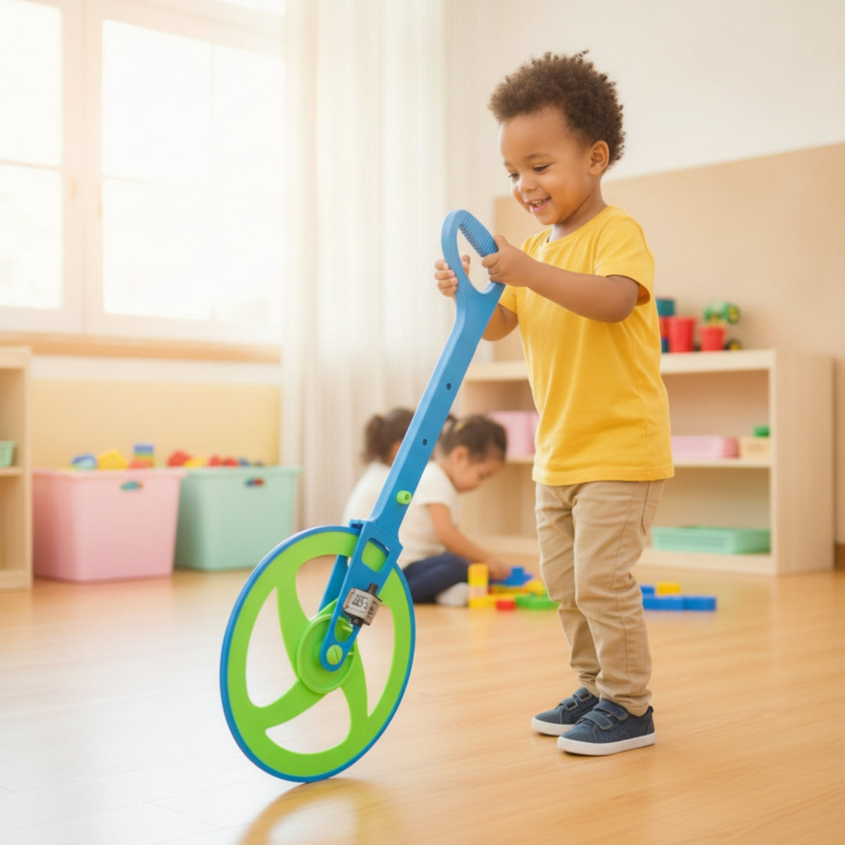 Math Measuring Wheel Educational Children's Measuring Wheel Rolling for Teachers, Classroom, Preschool
