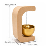 Wooden Door Chime Artisanal Door Chime Bell with Wooden Frame Decorative Door Chime Minimalist for Homeowners, Entryway