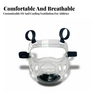 Thickened Design Taekwondo Face Mask Breathable Taekwondo Face Guard Adjustable Straps Transparent Helmet Mask Anti-Fog for Youth, Adults, Beginners, Competition, Training