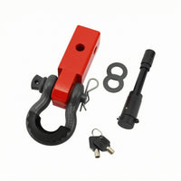 Hitch Tow Hook Assembly Keyed Lock Tow Hook Assembly D Loop Hitch Shackle Locking Fastener Vehicle Accessory Plastic Cover Plate