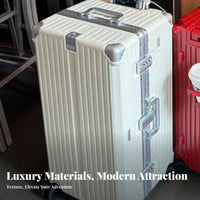 Rigid-Shell Hand Luggage Casters Rigid-Shell Trolley with Beverage Holder 360-Degree Rotation Suitcase for Explorers, Students, Holiday