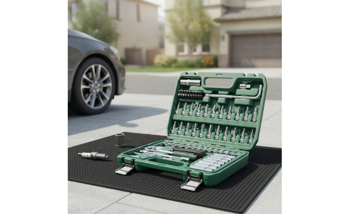 Car Repair Tool Kit 73-Piece Mechanics Tool Set Portable Socket Wrench Set for Home Mechanics, Garage, Roadside Emergency, Workshop