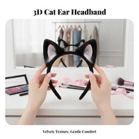 Cat Ear Headband Cute Design Faux Cat Ears Headband Furry Creature Ears Cute Design Cosplay Hair Hoop Soft & Comfortable