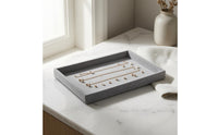 Velvet Jewelry Tray Textured Surface Rectangular Jewelry Tray Accessory Storage Gray Scratch Protection