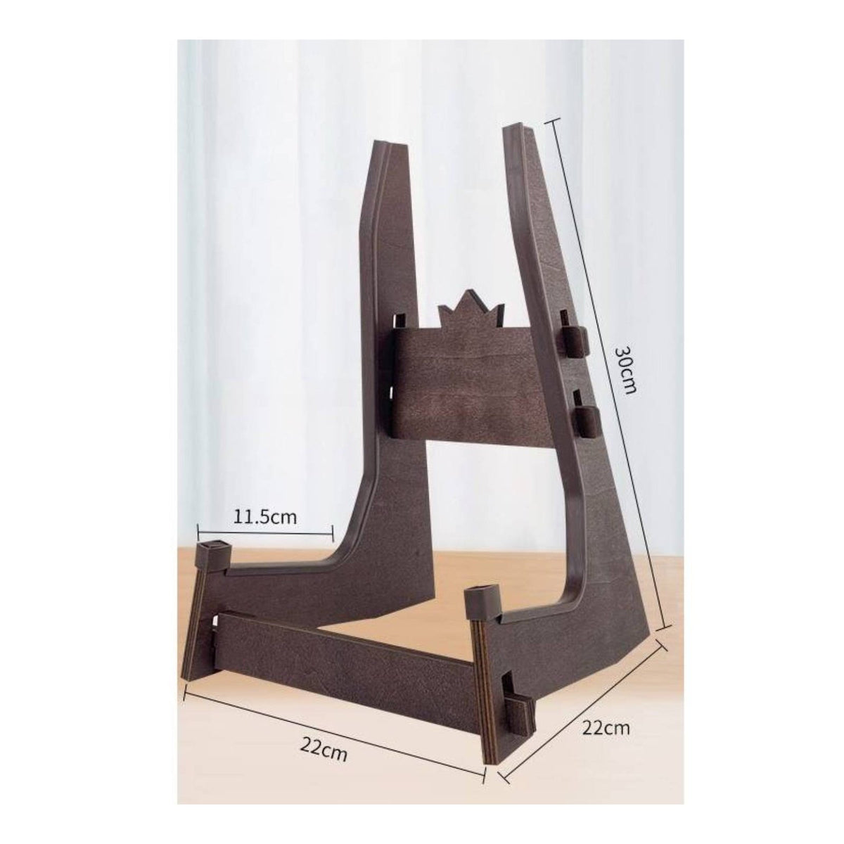 Safeguarding Padding Wooden Electric Guitar Stand Stable Design Wooden Floor Guitar Rack Easy Assembly Portable Triangular Frame Instrument Stand Space-Saving for Guitarists