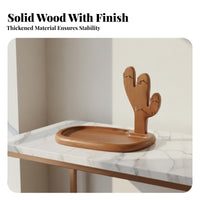 Entryway Table Organizer Solid Wood Wooden Entry Holder Tray Desktop Catchall Tray for Bedroom, Office
