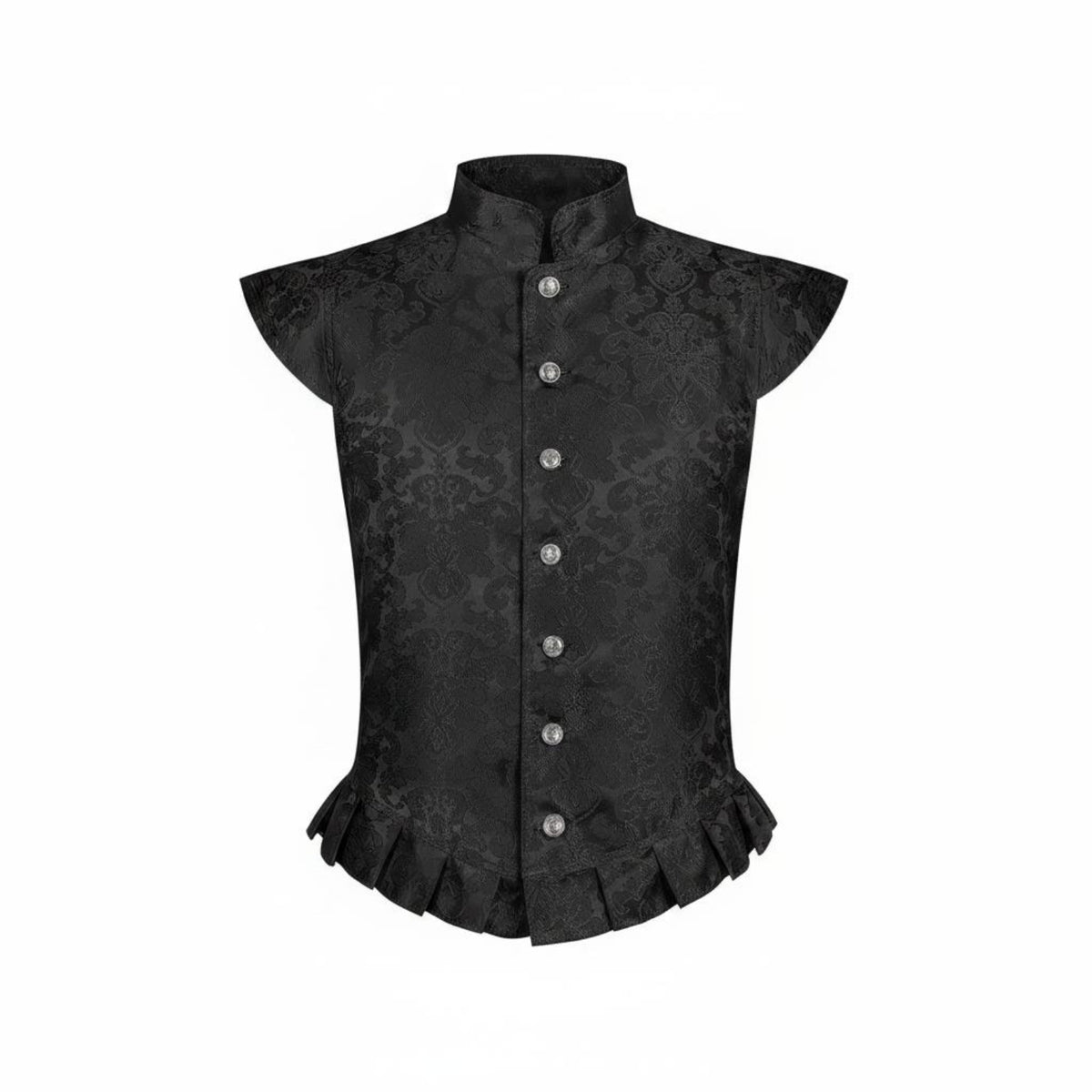Historical Performance Vest Floral Pattern Historical Doublet Vest Sleeveless Pirate Waistcoat for Men, Theater, Party