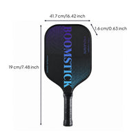 2 Pieces Carbon Fiber Pickleball Paddle Set with Balls 16mm Pickleball Paddles with Carry Bag Cushioned Racket Anti-Slip for Beginners, Outdoor Play, Training