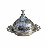 Sweetener Container with Lid Ornate Candy Container with Lid Embossed Dish for Hosts