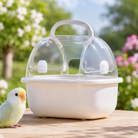 Small Bird Cage Birdcage Portable Bird Carry for Parakeets Small Birds Plastic Handheld Vet Visit Outing