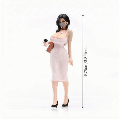 1/18 Miniature Female Figurine Detailed Diorama Character Figure Authentic Female Character Figurine for Scene Building