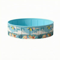 Structured Wall Round Foldable Swimming Pool Wide Top Rim Non-Inflatable Pool