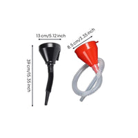 2 Pieces Quick Pouring Fuel Funnel with Extended Outlet Plastic Funnel with Handle Sturdy Funnels Lightweight for Mechanics, Garage, Workshop