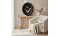 Oval Picture Ebony-Hued Oval Frame Decorative for Wall Hanging