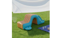 Inflatable Pool with Slide Family Size Kids Swimming Pool with Inflatable Aquatic Play Area Center for Outdoor, Patio