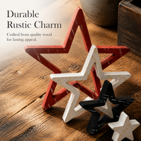 Independence Day Wooden Star Tabletop Decoration