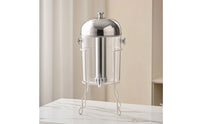 Transparent Drink Dispenser with Stand Stainless Steel Drink Dispenser with Lid Detachable Buffet-Style for Caterers, Hosts, Buffets, Parties, Restaurants, Weddings