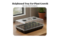 Transparent Lid 24 Cell Starter Tray Reusable Starter Tray with Dome Sturdy Mini Greenhouse Propagator Large Capacity Cells for Gardeners