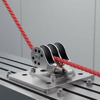 Triple Pulley Block Compact Ball-Bearing Pulley Hardware Corrosion-Resistant Smooth-Running for Sailors, Marine Rigging