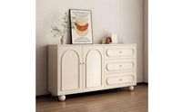 Sideboard with Drawers Modern Cabinet with Drawers Arched Sideboard Cabinet for Dining Room, Kitchen