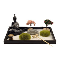 Wooden Buddha Statue for Zen Garden and Tabletop Decor