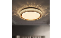 Ra95 Speckled Round Ceiling Lamp High CRI LED Flush Mount Ceiling Light Textured Indoor Lighting Gold Trim