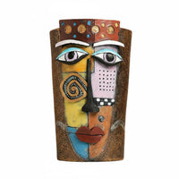 Unique Feline Face Flower Pot Cute Abstract Face Planter Decorative Head Planter Gift Idea for Living Room, Office, Balcony