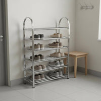 Stainless Steel Shoe Rack Large Capacity Multi-Tier Shoe Shelf Easy Assembly Household Furniture for Students, Dormitory, Entryway, Balcony