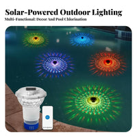 RGB Floater Light Waterproof IP67 Buoyant Water Luminaire Dispenser Color Changing Lights Solar Floater for Swimming Pools, Spas, Garden