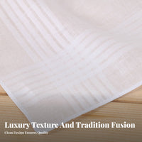 White Cotton Handkerchief Soft & Skin-Friendly Satin Border Handkerchief