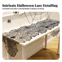 arachnidweb Tablecloth Creates Spooky Atmosphere arachnid Web Doily Lace Design