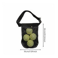 Waist Ball Pouch Bag Lightweight Tennis Ball Bag Zipper Closure Sports Accessory for Golfers