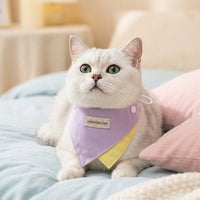 Dog & Cat Bandana, Birthday, Size S, Lilac, Canvas Fabric, Pet Accessory, Fits Neck Up to 30cm