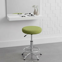 Round Stool Cover Full Coverage Bar Stool Seat Cover Washable Stretch Round Chair Seat Protector for Beauty Salon, Office, Kitchen