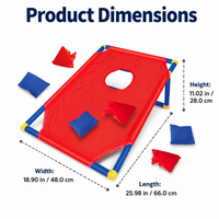 Garden Bean Bag Throwing Game, Outdoor Games for Kids 7-14 Years, Family Garden Game 47x16x12cm, Synthetic Material Target Toss