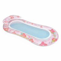 Thickened PVC Sequin Floral Water Lounger Quick Inflate/Deflate Inflatable Mesh Pool Buoy Comfortable Inflatable Pool Lounger Portable for Adults, Beach, Vacation, Lake, Summer Party