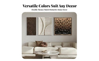 3 Pieces Minimalist Design 3 Piece Floral Wall Decor High-Clarity Printing Triptych Canvas Prints Ready to Hang 3D Relief Flower Art Fade-Resistant for Homeowners, Interior Decorators, Adults, Living Room, Bedroom, Hallway, Bathroom