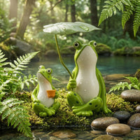 2 Pieces Frog Ornament Resin Frog Figurine Home Decoration Painted Gift