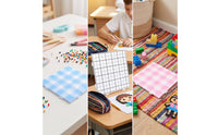Fuse Bead Pegboard Clear Fuse Bead Board Pegboard with Pins Reusable Craft Tray DIY for Crafters, Classroom