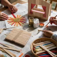Craft Wood Sticks for DIY Projects - Ice Cream Bar Sticks, Colored Popsicle Sticks, Craft Wood Pieces