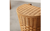 Handwoven Backpack Basket with Lid Wicker-Style Imitation Rattan Backpack Multifunctional Woven Picking Basket Spacious for Harvesting
