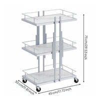 Gold Beauty Salon Trolley Elegant Design 3-Tier Salon Trolley Versatile 3-Tier Rolling Cart for Nail Technicians, Spa Professionals, Living Room