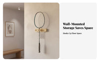 Badminton Racket Wall Mount Space Saving Wall Mounted Racket Rack Sliding Hook Badminton Hanger Sturdy Versatile Use for Garage