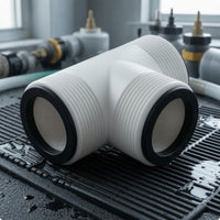 1.5-Inch Compatible Pool Hose Tee Connector Three-Port T-Shaped Hose Splitter with Sealing Rings Threaded Tee Connector 3-Way Water Circulation