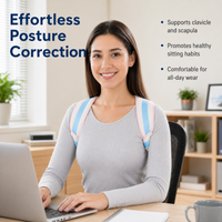 Clavicle Fracture Support, Shoulder Brace Posture Corrector Women, White Textile for Daily Activities, Broken Collarbone Brace