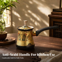 Long-Handled Coffee Pot Secure Lid Tea Server Multifunctional Kitchenware