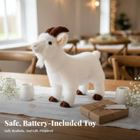 Caprine Stuffed Toy Cute Appearance Realistic Caprine Stuffed Ie Stuffed Lamb Doll PP Cotton Filled Creature Symbol Stuffed
